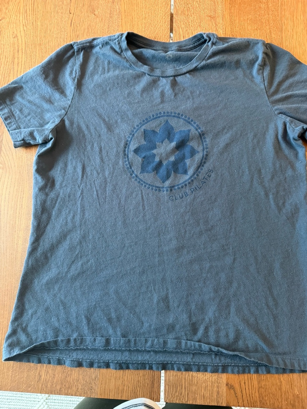 Club Pilates Women’s Short Sleeve Tee - Slate Blue with Graphic